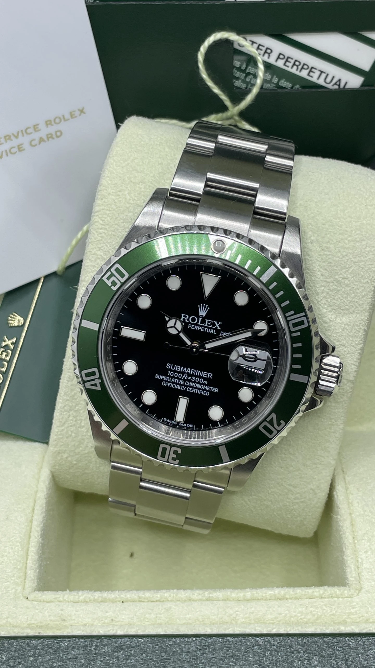 Rolex Submariner Date Ref.16610lv RRR Kermit 40mm - 2010 - immagine 11