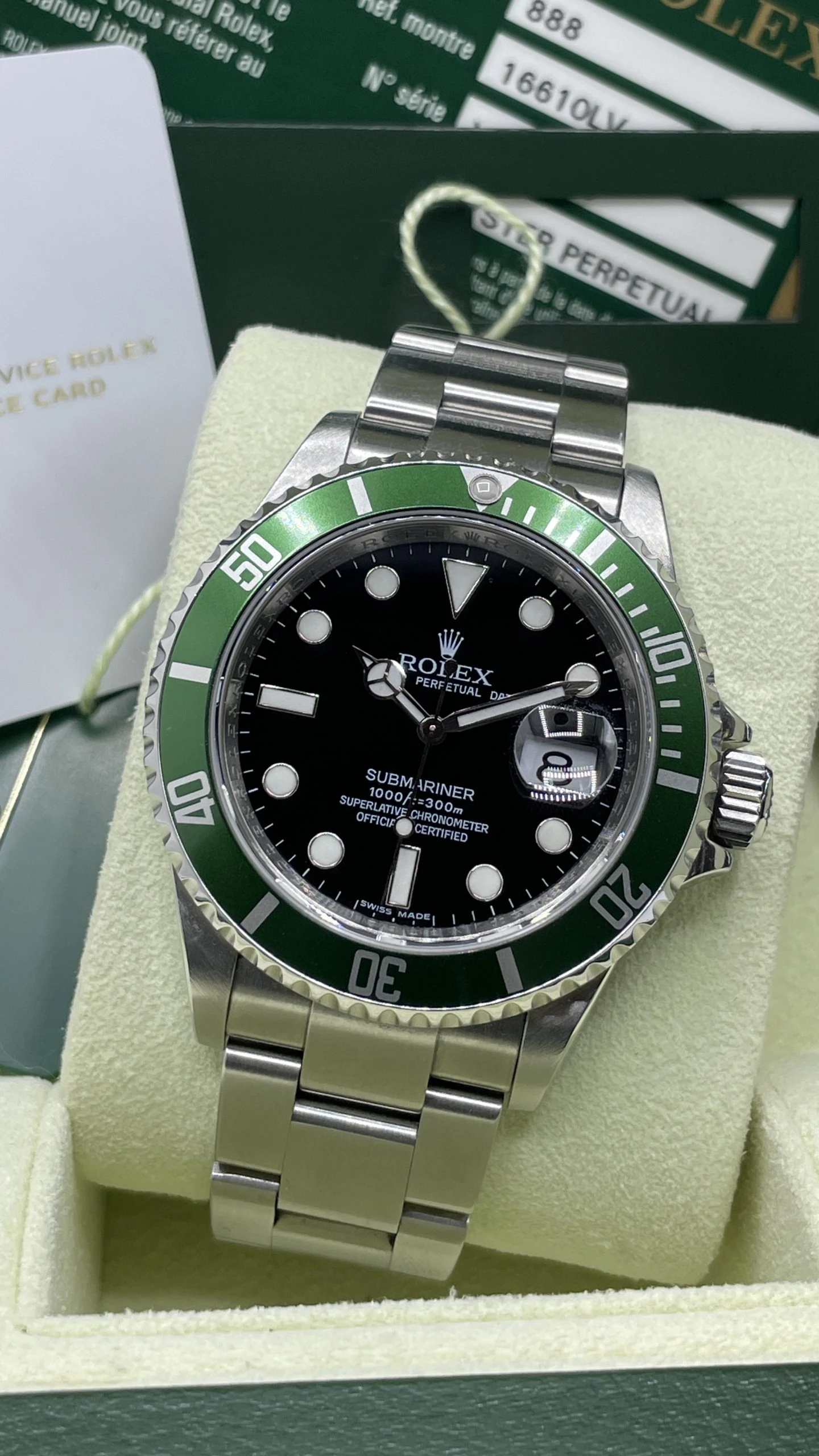 Rolex Submariner Date Ref.16610lv RRR Kermit 40mm - 2010 - immagine 14